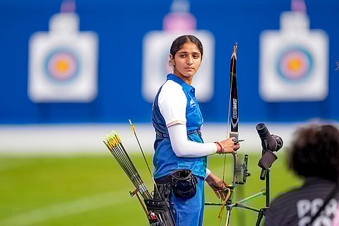 Archer Bhajan Kaur during women's individual ranking round